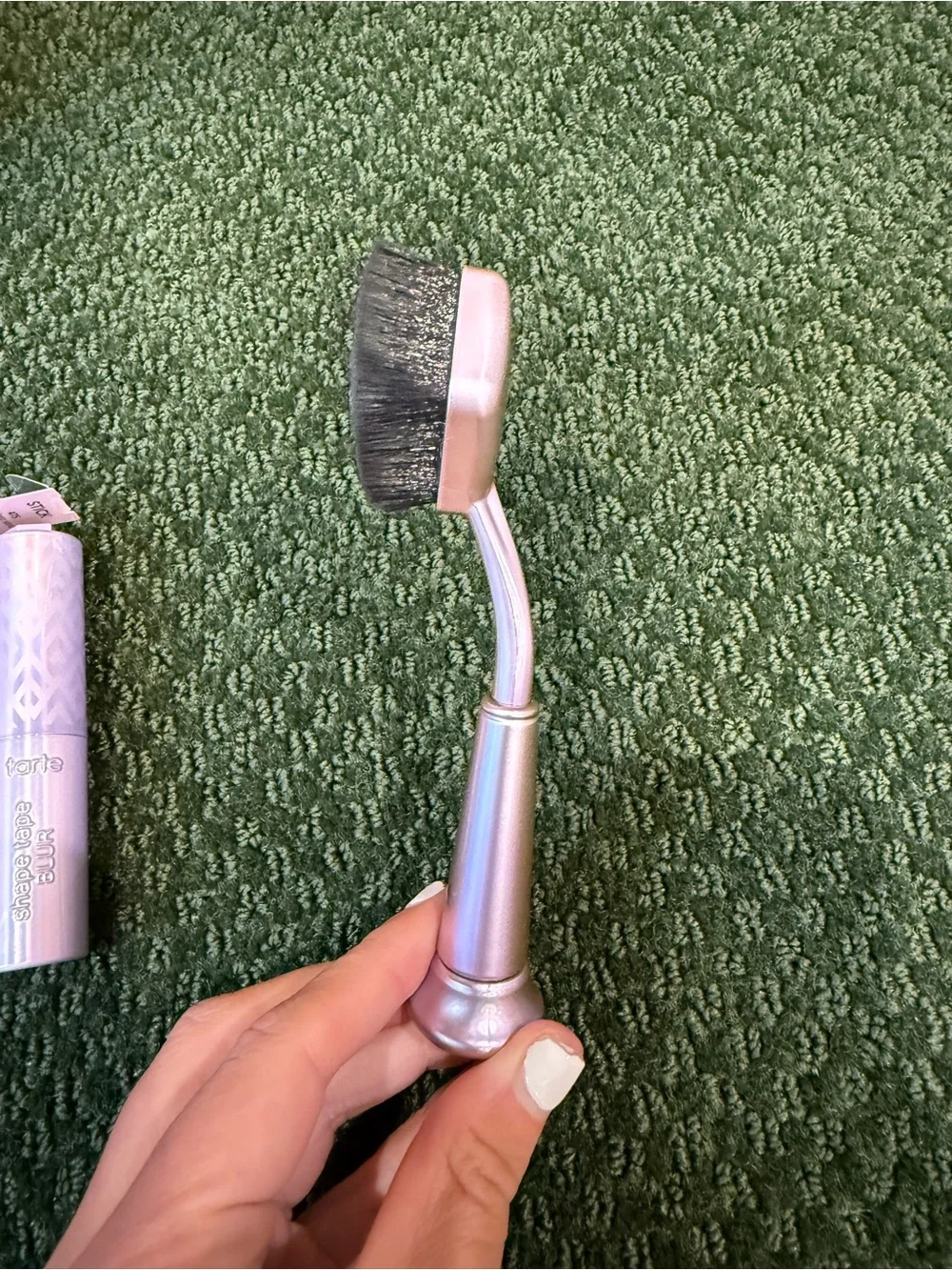 Tarte shape tape in tan deep sand with brush